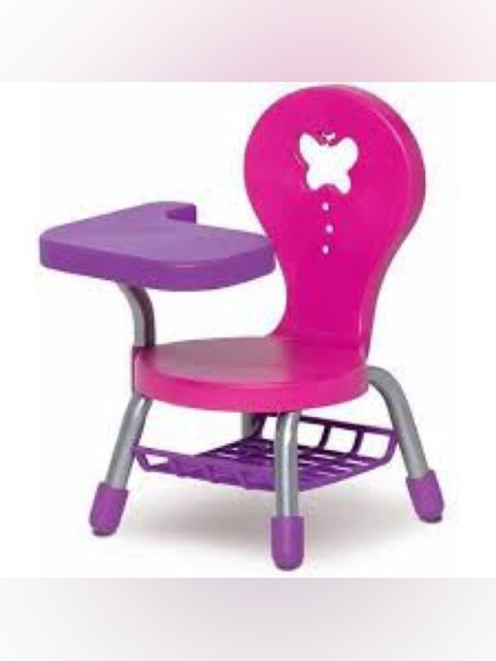 My Life As Student Desk Pink Purple designed for 18-inch dolls
